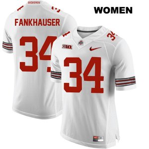 Women's NCAA Ohio State Buckeyes Owen Fankhauser #34 College Stitched Authentic Nike White Football Jersey BY20T83VT